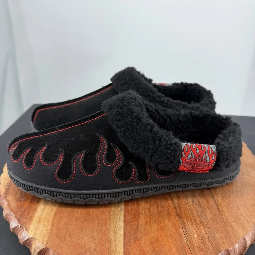 Harley-Davidson Men's Cosgrove‎ Flame slippers sz 9